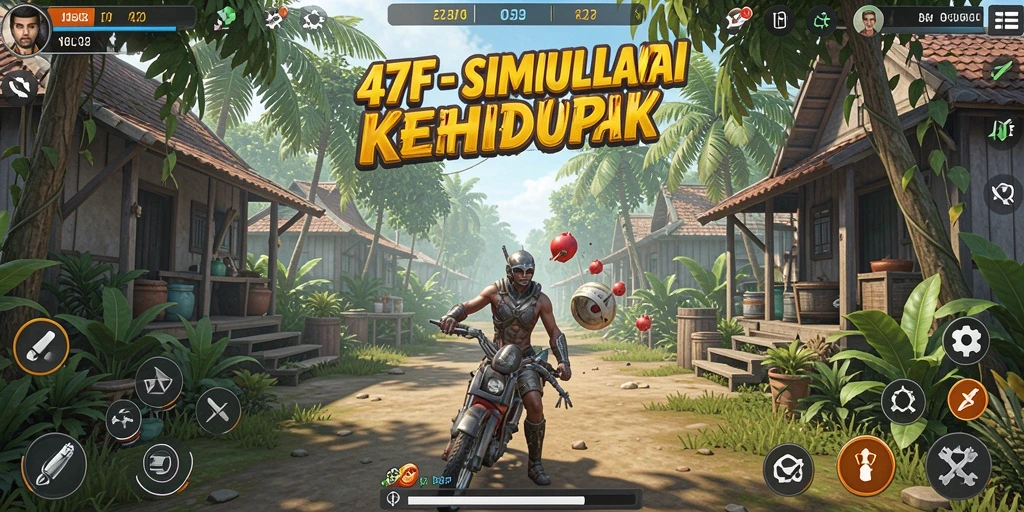 Tampilan gameplay 47F dengan elemen simulasi yang menarik.
