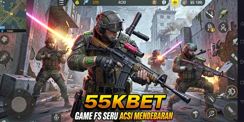 Screenshot gameplay menampilkan aksi mendebarkan di 55KBET.