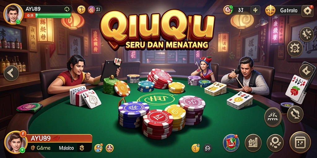 Screenshot AYU89 menampilkan gameplay QiuQiu yang menarik dan penuh warna.