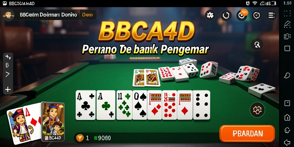 Screenshot gameplay BBCA4D yang menunjukkan aksi seru permainan Domino.
