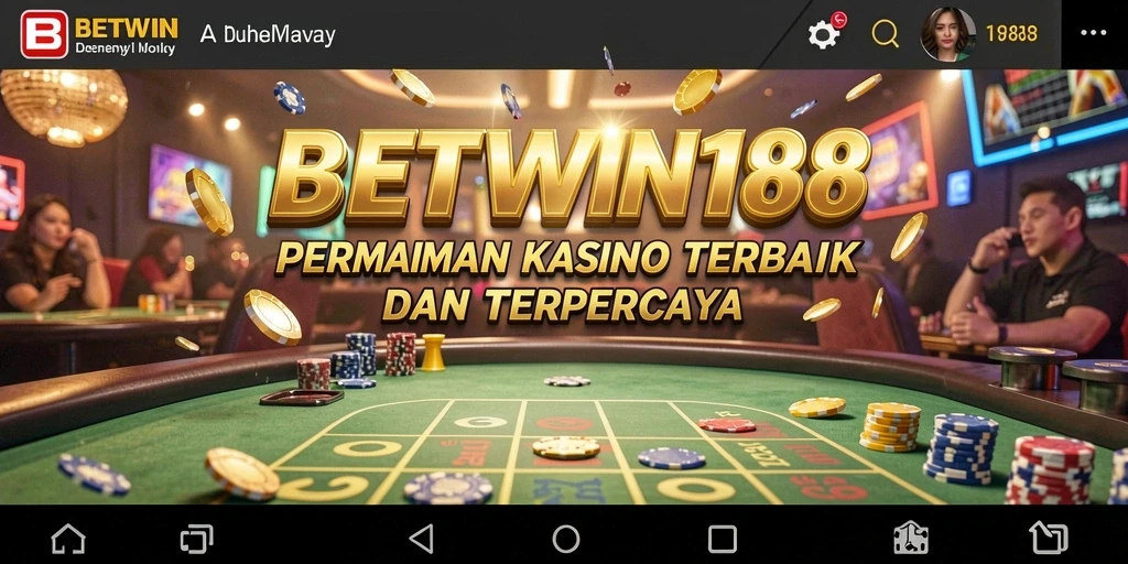 Tampilan permainan kasino yang seru dan menghibur di BETWIN188.