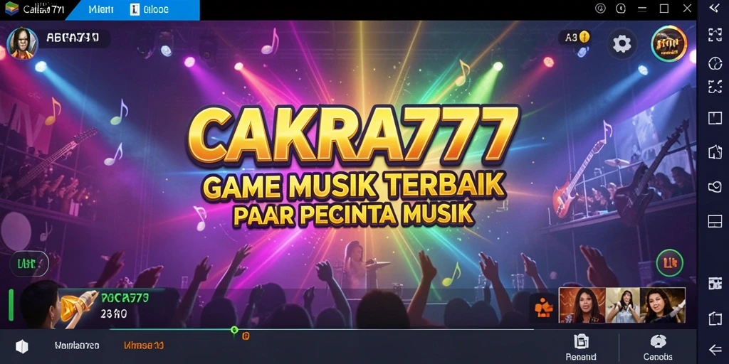 Tampilan gameplay CAKRA777 yang seru dan mengasyikkan di setiap lagu.