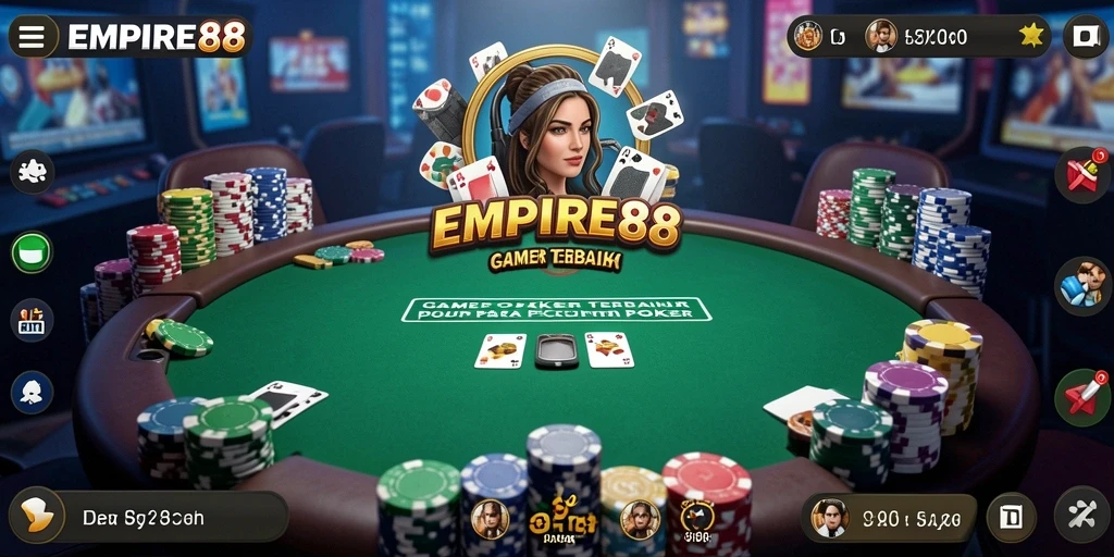 Tampilan utama EMPIRE88 dengan gameplay poker yang menegangkan.