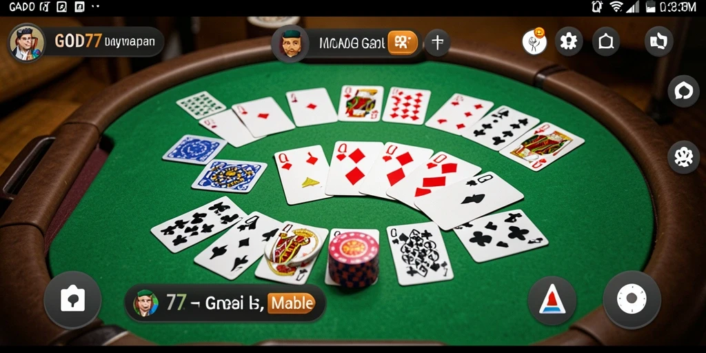 Screenshot gameplay Gaple yang seru dan interaktif.