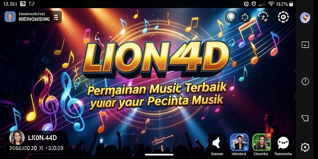 Tampilan gameplay LION4D saat menyenangkan bermain musik.