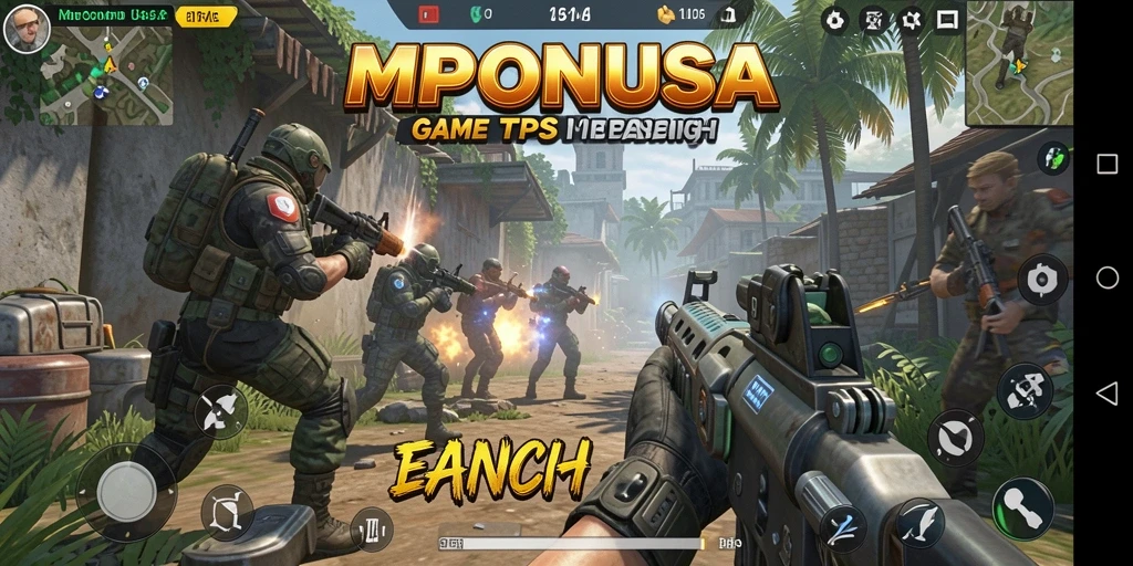 Tampilan gameplay <strong>MPONUSA</strong> yang penuh aksi dan grafis menawan.