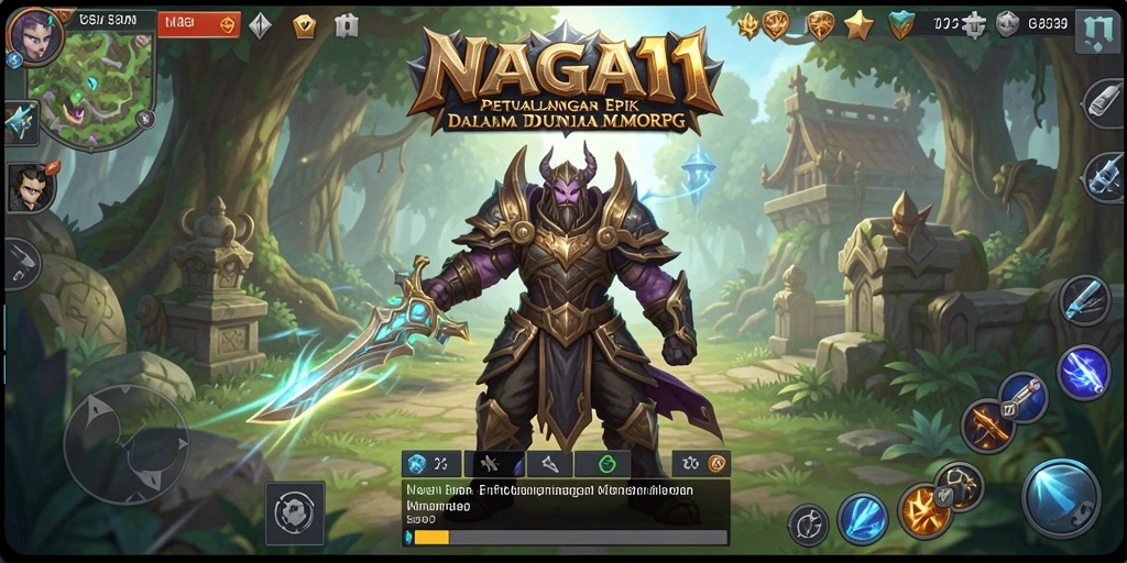 Tangkapan layar dari gameplay NAGA11 menunjukkan aksi seru dalam pertempuran MMORPG.