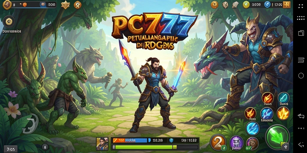 Tampilan gameplay PC777 dengan aksi seru di dunia RPG.