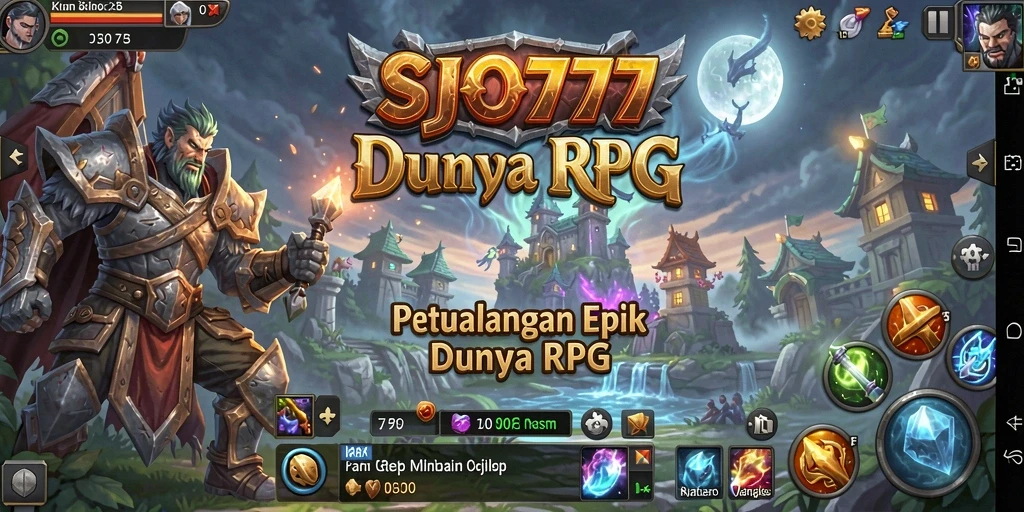 Tampilan gameplay petualangan RPG yang menakjubkan dan mendebarkan.