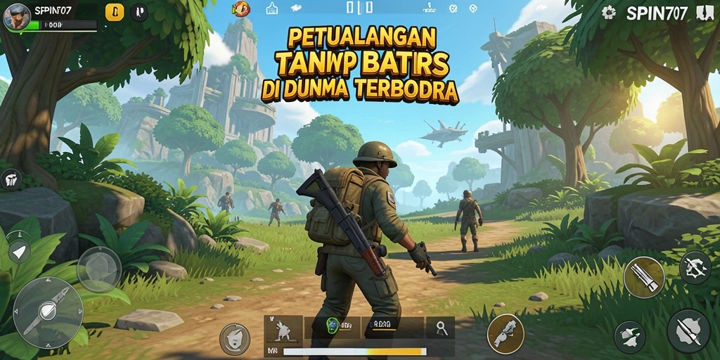 Tangkapan layar menampilkan suasana eksplorasi di dunia Open World SPIN707.
