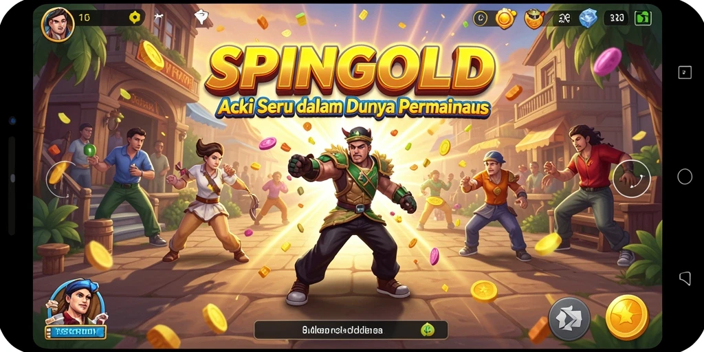 Tangkapan layar SPINGOLD menampilkan aksi seru dengan grafis yang memukau.